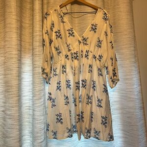 Never worn blue and white floral dress